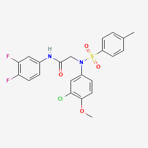 N~2~-(3-chloro-4-methoxyphenyl)-N~1~-(3,4-difluorophenyl)-N~2~-[(4-methylphenyl)sulfonyl]glycinamide