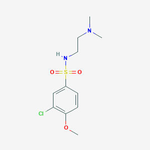 molecular formula C11H17ClN2O3S B4570873 3-chloro-N-[2-(dimethylamino)ethyl]-4-methoxybenzenesulfonamide 