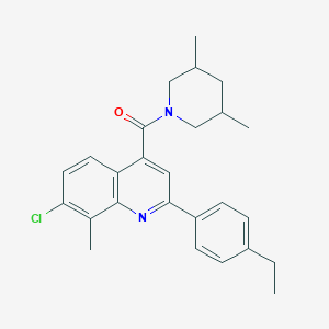 molecular formula C26H29ClN2O B4570879 7-氯-4-[(3,5-二甲基-1-哌啶基)羰基]-2-(4-乙基苯基)-8-甲基喹啉 