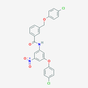 molecular formula C26H18Cl2N2O5 B457092 3-[(4-chlorophenoxy)methyl]-N-[3-(4-chlorophenoxy)-5-nitrophenyl]benzamide 