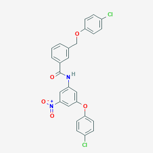 3-[(4-chlorophenoxy)methyl]-N-[3-(4-chlorophenoxy)-5-nitrophenyl]benzamide