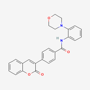 molecular formula C26H22N2O4 B4570943 N-[2-(4-吗啉基)苯基]-4-(2-氧代-2H-色满-3-基)苯甲酰胺 