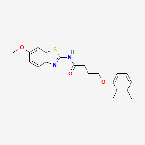 molecular formula C20H22N2O3S B4570952 4-(2,3-dimethylphenoxy)-N-(6-methoxy-1,3-benzothiazol-2-yl)butanamide 