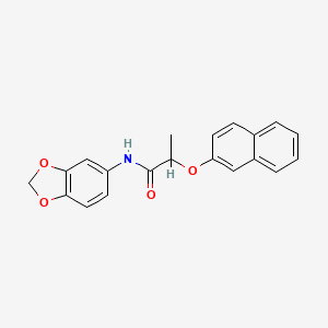 N-1,3-benzodioxol-5-yl-2-(2-naphthyloxy)propanamide