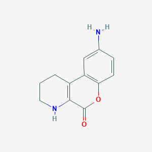 molecular formula C12H12N2O2 B4570959 9-氨基-1,2,3,4-四氢-5H-色烯并[3,4-b]吡啶-5-酮 