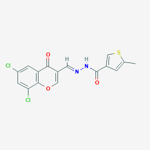 N'-[(6,8-dichloro-4-oxo-4H-chromen-3-yl)methylene]-5-methyl-3-thiophenecarbohydrazide