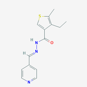 molecular formula C14H15N3OS B457098 4-ethyl-5-methyl-N'-(4-pyridinylmethylene)-3-thiophenecarbohydrazide 