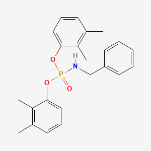 molecular formula C23H26NO3P B4570988 二(2,3-二甲基苯基)苄胺磷酸酯 