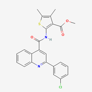 methyl 2-({[2-(3-chlorophenyl)-4-quinolinyl]carbonyl}amino)-4,5-dimethyl-3-thiophenecarboxylate