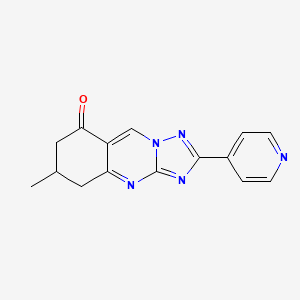 molecular formula C15H13N5O B4571020 6-甲基-2-(4-吡啶基)-6,7-二氢[1,2,4]三唑并[5,1-b]喹唑啉-8(5H)-酮 