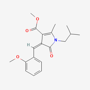 molecular formula C19H23NO4 B4571039 1-异丁基-4-(2-甲氧基亚苄基)-2-甲基-5-氧代-4,5-二氢-1H-吡咯-3-羧酸甲酯 