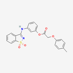 3-[(1,1-dioxido-1,2-benzisothiazol-3-yl)amino]phenyl (4-methylphenoxy)acetate