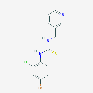 molecular formula C13H11BrClN3S B4571056 N-(4-溴-2-氯苯基)-N'-(3-吡啶基甲基)硫脲 