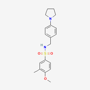 molecular formula C19H24N2O3S B4571072 4-甲氧基-3-甲基-N-[4-(1-吡咯烷基)苄基]苯磺酰胺 