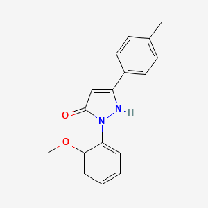 molecular formula C17H16N2O2 B4571101 1-(2-methoxyphenyl)-3-(4-methylphenyl)-1H-pyrazol-5-ol 