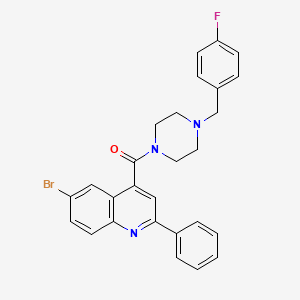 6-bromo-4-{[4-(4-fluorobenzyl)-1-piperazinyl]carbonyl}-2-phenylquinoline