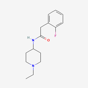 molecular formula C15H21FN2O B4571104 N-(1-乙基-4-哌啶基)-2-(2-氟苯基)乙酰胺 