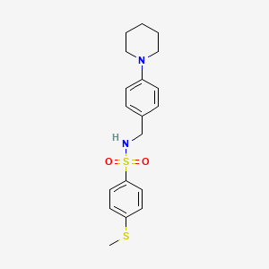 4-(methylthio)-N-[4-(1-piperidinyl)benzyl]benzenesulfonamide