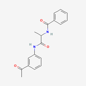 N-{2-[(3-acetylphenyl)amino]-1-methyl-2-oxoethyl}benzamide