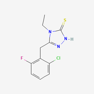 molecular formula C11H11ClFN3S B4571133 5-(2-氯-6-氟苄基)-4-乙基-4H-1,2,4-三唑-3-硫醇 