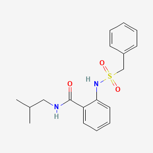 molecular formula C18H22N2O3S B4571138 2-[(苄磺酰)氨基]-N-异丁基苯甲酰胺 