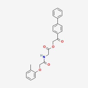 2-(biphenyl-4-yl)-2-oxoethyl N-[(2-methylphenoxy)acetyl]glycinate