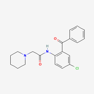 1-Piperidineacetamide, N-(2-benzoyl-4-chlorophenyl)-