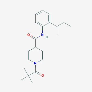 N-[2-(butan-2-yl)phenyl]-1-(2,2-dimethylpropanoyl)piperidine-4-carboxamide