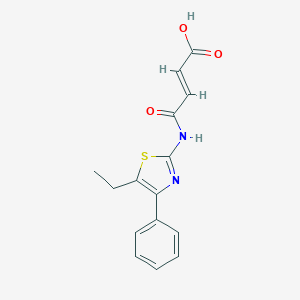 molecular formula C15H14N2O3S B457119 (2E)-4-[(5-ethyl-4-phenyl-1,3-thiazol-2-yl)amino]-4-oxobut-2-enoic acid 