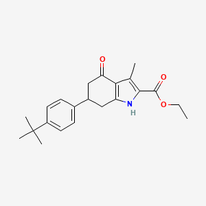 molecular formula C22H27NO3 B4571191 ethyl 6-(4-tert-butylphenyl)-3-methyl-4-oxo-4,5,6,7-tetrahydro-1H-indole-2-carboxylate 