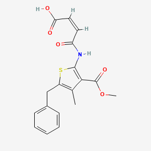 molecular formula C18H17NO5S B4571199 4-{[5-苄基-3-(甲氧羰基)-4-甲基-2-噻吩基]氨基}-4-氧代-2-丁烯酸 