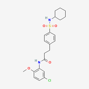 N-(5-chloro-2-methoxyphenyl)-3-{4-[(cyclohexylamino)sulfonyl]phenyl}propanamide