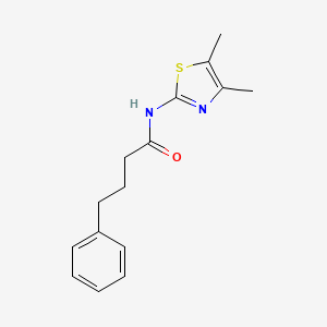 molecular formula C15H18N2OS B4571220 N-(4,5-二甲基-1,3-噻唑-2-基)-4-苯基丁酰胺 