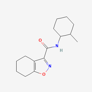 molecular formula C15H22N2O2 B4571233 N~3~-(2-METHYLCYCLOHEXYL)-4,5,6,7-TETRAHYDRO-1,2-BENZISOXAZOLE-3-CARBOXAMIDE 