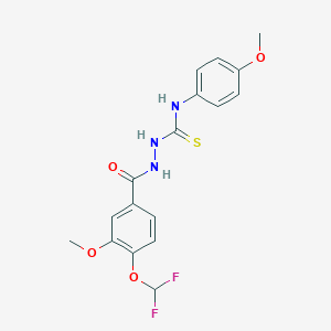 2-[4-(difluoromethoxy)-3-methoxybenzoyl]-N-(4-methoxyphenyl)hydrazinecarbothioamide