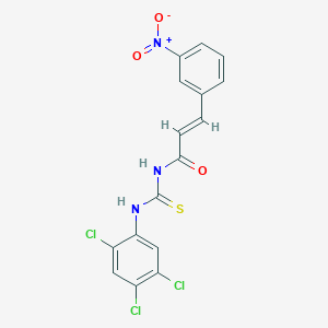 molecular formula C16H10Cl3N3O3S B4571240 3-(3-硝基苯基)-N-[{[(2,4,5-三氯苯基)氨基]羰基硫代}丙烯酰胺 