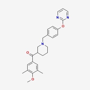 molecular formula C26H29N3O3 B4571242 (4-methoxy-3,5-dimethylphenyl){1-[4-(2-pyrimidinyloxy)benzyl]-3-piperidinyl}methanone 