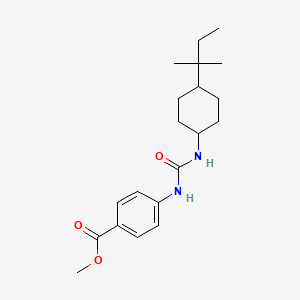 molecular formula C20H30N2O3 B4571259 methyl 4-[({[4-(1,1-dimethylpropyl)cyclohexyl]amino}carbonyl)amino]benzoate 