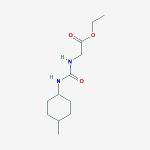 molecular formula C12H22N2O3 B4571283 ETHYL 2-({[(4-METHYLCYCLOHEXYL)AMINO]CARBONYL}AMINO)ACETATE 