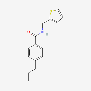 molecular formula C15H17NOS B4571286 4-PROPYL-N-[(THIOPHEN-2-YL)METHYL]BENZAMIDE 