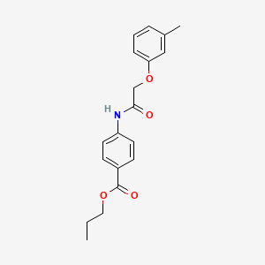 molecular formula C19H21NO4 B4571287 PROPYL 4-[2-(3-METHYLPHENOXY)ACETAMIDO]BENZOATE 