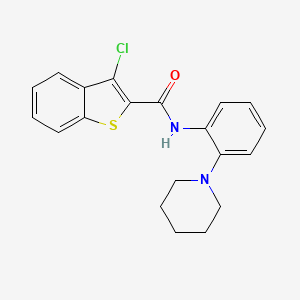 molecular formula C20H19ClN2OS B4571331 3-氯-N-[2-(1-哌啶基)苯基]-1-苯并噻吩-2-甲酰胺 