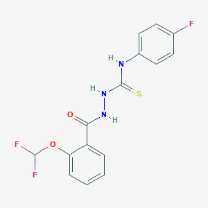 2-[2-(DIFLUOROMETHOXY)BENZOYL]-N-(4-FLUOROPHENYL)-1-HYDRAZINECARBOTHIOAMIDE