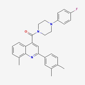 2-(3,4-dimethylphenyl)-4-{[4-(4-fluorophenyl)-1-piperazinyl]carbonyl}-8-methylquinoline