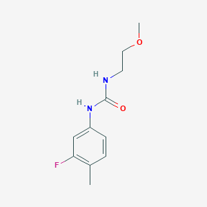 N-(3-fluoro-4-methylphenyl)-N'-(2-methoxyethyl)urea