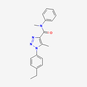 molecular formula C19H20N4O B4571401 1-(4-ethylphenyl)-N,5-dimethyl-N-phenyl-1H-1,2,3-triazole-4-carboxamide 