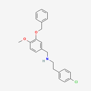 molecular formula C23H24ClNO2 B4571420 N-[3-(苄氧基)-4-甲氧基苄基]-2-(4-氯苯基)乙胺 