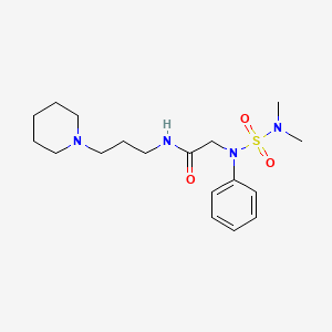 molecular formula C18H30N4O3S B4571430 2-[(DIMETHYLSULFAMOYL)(PHENYL)AMINO]-N-[3-(PIPERIDIN-1-YL)PROPYL]ACETAMIDE 