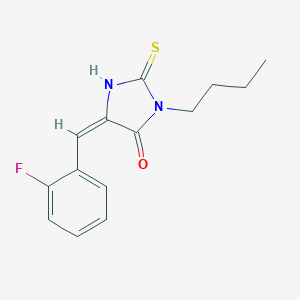 molecular formula C14H15FN2OS B457144 3-Butyl-5-(2-fluorobenzylidene)-2-thioxo-4-imidazolidinone 