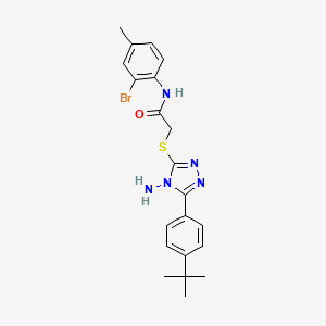 2-{[4-amino-5-(4-tert-butylphenyl)-4H-1,2,4-triazol-3-yl]sulfanyl}-N-(2-bromo-4-methylphenyl)acetamide